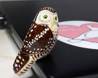 Handmade: Owl Figurine Totem Deskfriend Polymer Clay