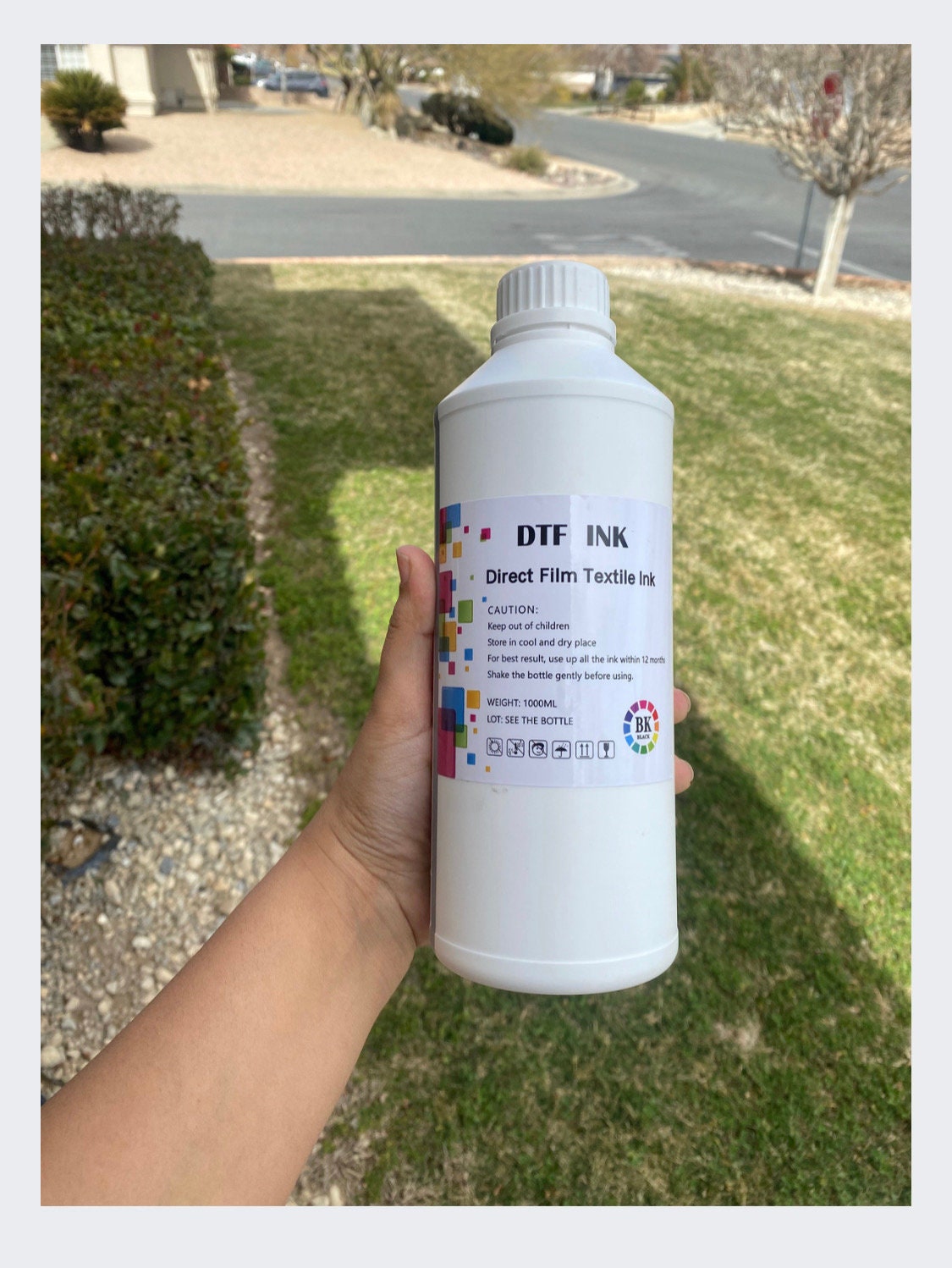 DTF Ink CMYK and White.. Okai Brand 1000 Ml Cyan Magenta Yellow and ...