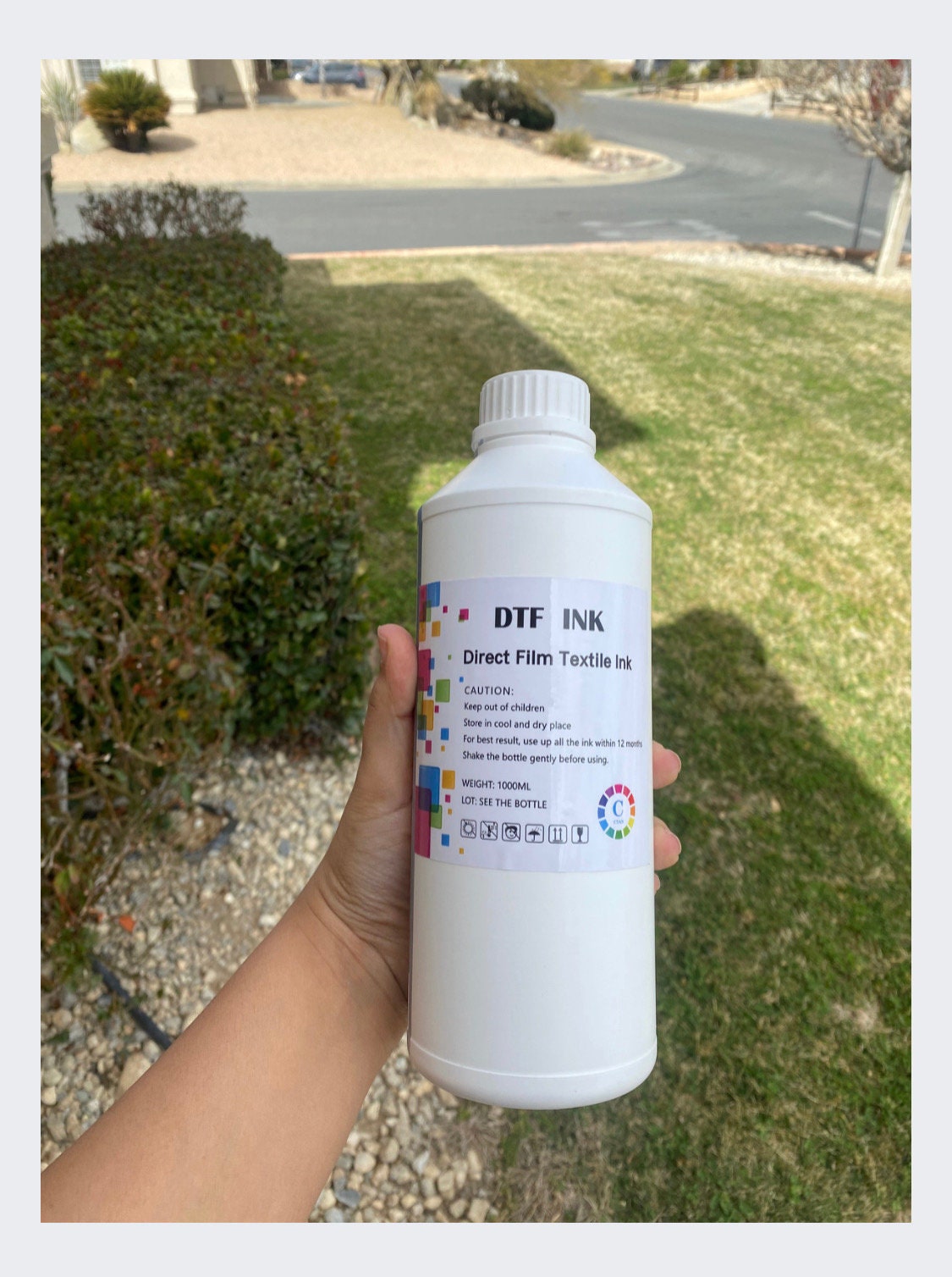DTF Ink CMYK and White.. Okai Brand 1000 Ml Cyan Magenta Yellow and ...