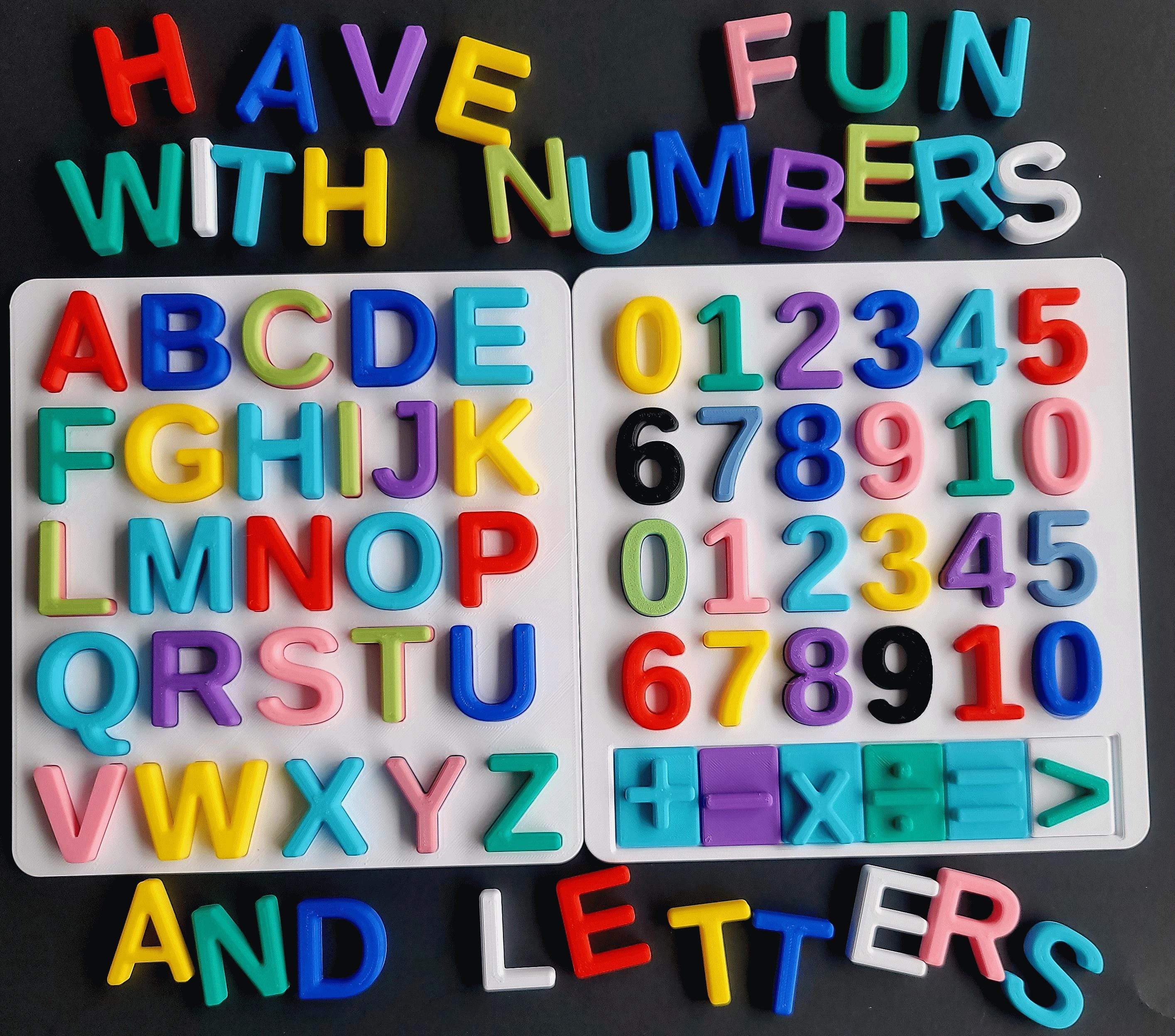 Letters and Numbers Puzzle Toy for Toddlers: Montessori Learning - Etsy
