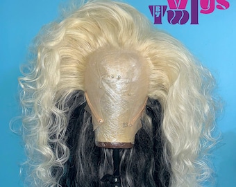 Blonde and Black Bombshell Drag Queen Wig