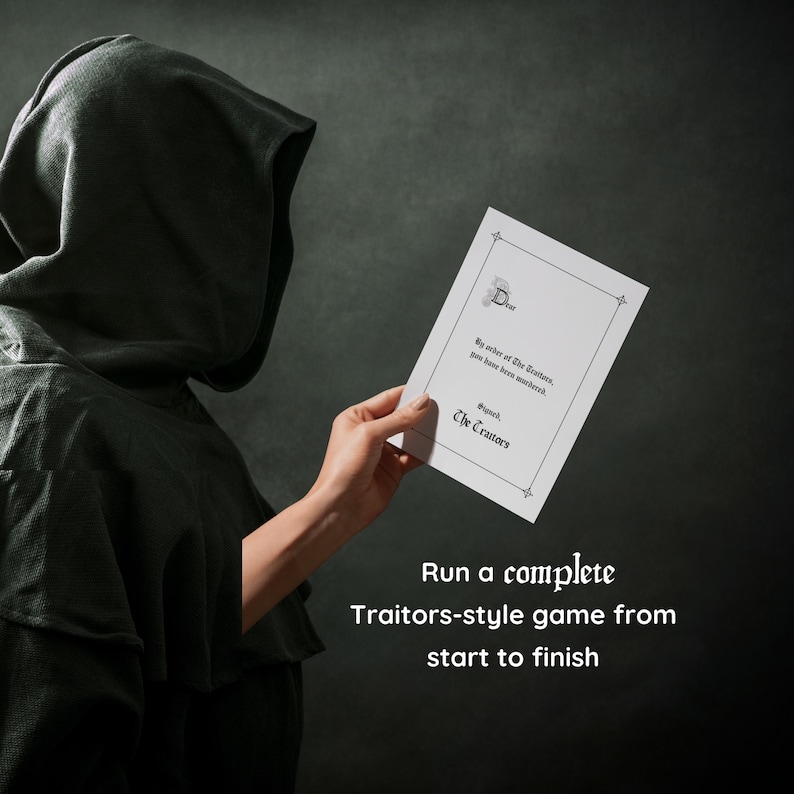 The Traitors Letters Bundle – Murder Mystery Game Pack, Printable ...