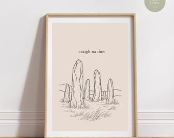 Craigh na Dun Outlander Art Print: Scottish Standing Stones (Digital Download)