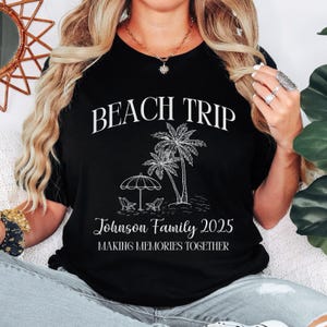 Personalized Family Beach Trip Shirt, Custom Family Beach Vacation TShirt, Family Vacation Matching Tees, Family Summer Vacation T-shirt