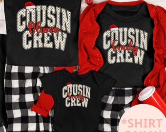 Custom Christmas Cousin Crew Shirt, Matching Family Xmas Tee, Cousin Squad Holiday Shirt, Group Christmas Gift for Cousins, Cousin Vacation