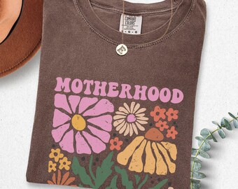 Comfort Colors Motherhood Rock Shirt, Trendy Mom T-Shirt, Rocker Mama Tee, Funny Mom TShirt, Motherhood Tees, Mother's Day Gift, Mom Gift