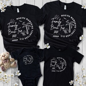 Personalized Family Beach Trip Shirt, Custom Family Beach Vacation TShirt, Family Vacation Matching Tees, Family Summer Vacation T-shirt