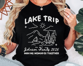 Personalized Family Lake Vacation Shirt, Custom Family Lake Trip TShirt, Family Vacation Matching Tees, Family Summer Vacation T-shirt