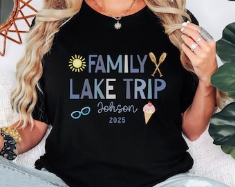 Personalized Family Lake Vacation Shirt, Custom Family Lake Trip TShirt, Family Vacation Matching Tees, Family Summer Vacation T-shirt