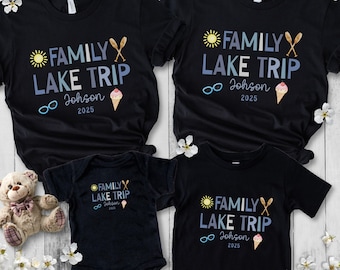 Personalized Family Lake Vacation Shirt, Custom Family Lake Trip TShirt, Family Vacation Matching Tees, Family Summer Vacation T-shirt