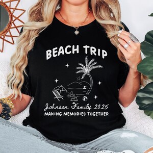 Personalized Family Beach Trip Shirt, Custom Family Beach Vacation TShirt, Family Vacation Matching Tees, Family Summer Vacation T-shirt