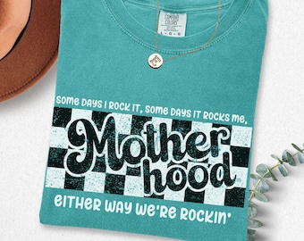 Comfort Colors Motherhood Rock Shirt, Trendy Mom T-Shirt, Rocker Mama Tee, Funny Mom TShirt, Motherhood Tees, Mother's Day Gift, Mom Gift