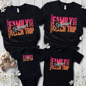 Personalized Family Beach Trip Shirt, Custom Family Beach Vacation TShirt, Family Vacation Matching Tees, Family Summer Vacation T-shirt