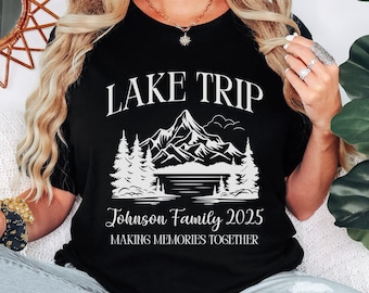 Personalized Family Lake Vacation Shirt, Custom Family Lake Trip TShirt, Family Vacation Matching Tees, Family Summer Vacation T-shirt