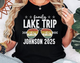 Personalized Family Lake Vacation Shirt, Custom Family Lake Trip TShirt, Family Vacation Matching Tees, Family Summer Vacation T-shirt