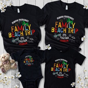 Personalized Family Beach Trip Shirt, Custom Family Beach Vacation TShirt, Family Vacation Matching Tees, Family Summer Vacation T-shirt