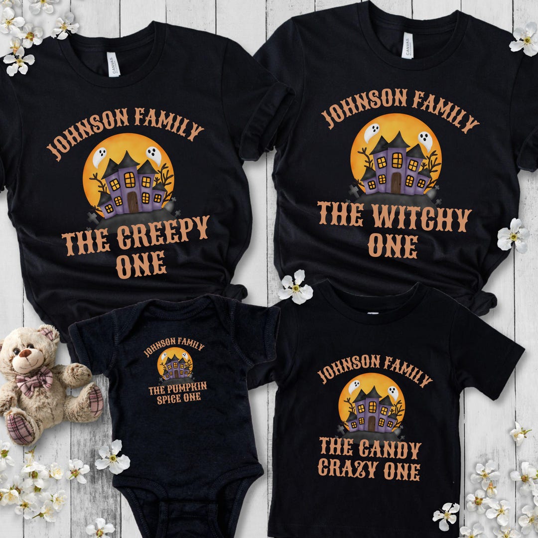 Personalized Family Halloween Shirts, Custom Family Trick or Treat Tees