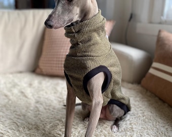 Italian Greyhound - Moss sleeveless rib vest