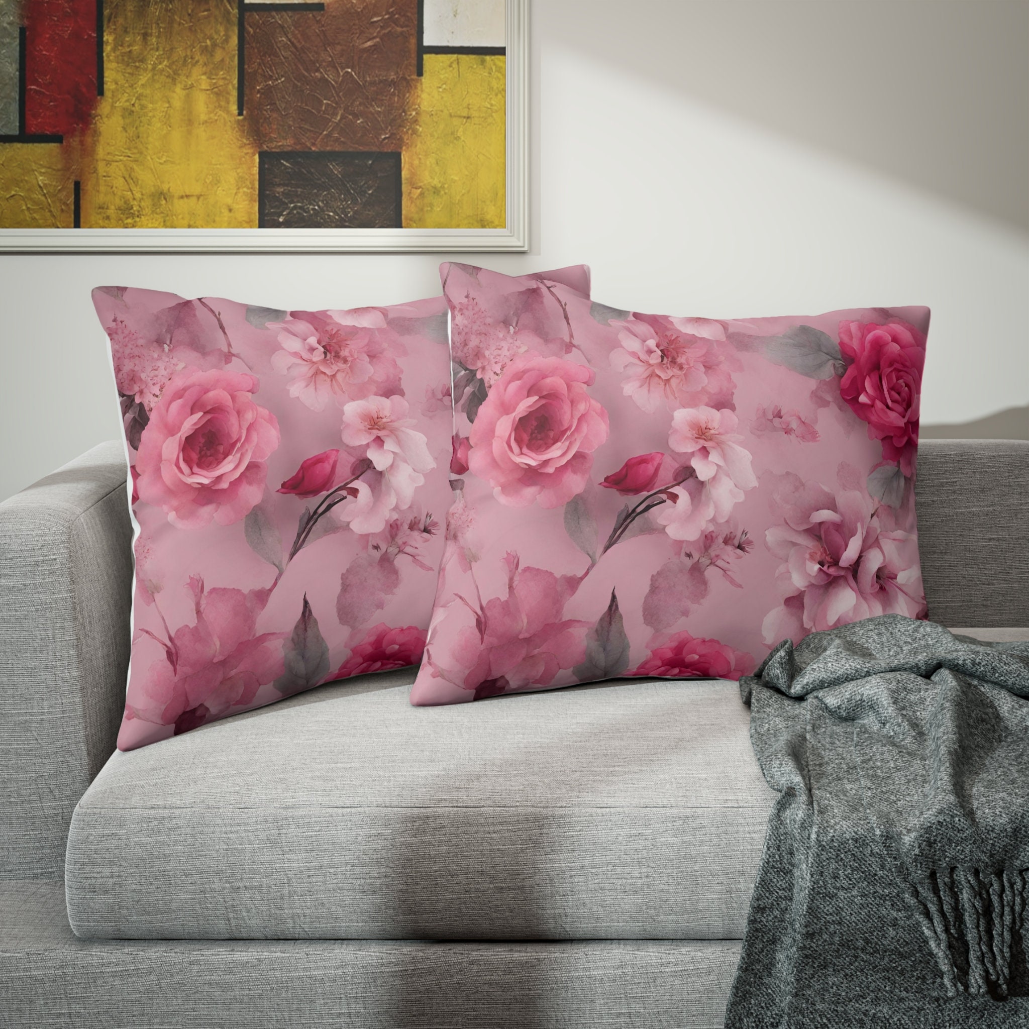 Coquette Federa Per Cuscino Con Fiocco Rosa | 45x45 Cm | Morbida E Resistente Per Camera Da Letto E Dormitorio