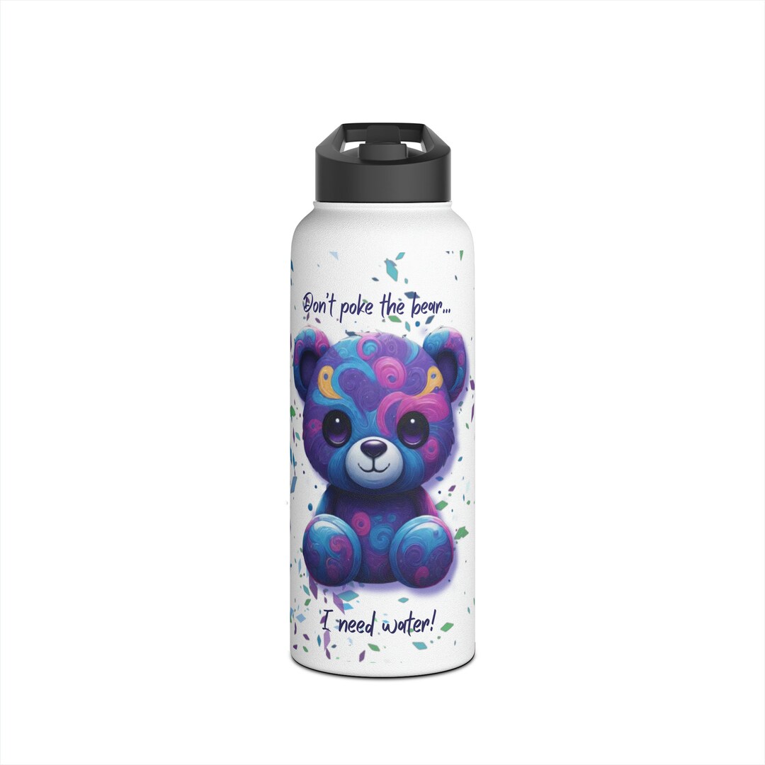 Teddy Bear Stainless Steel Water Bottle, Pawsitively, BPA Free - Etsy