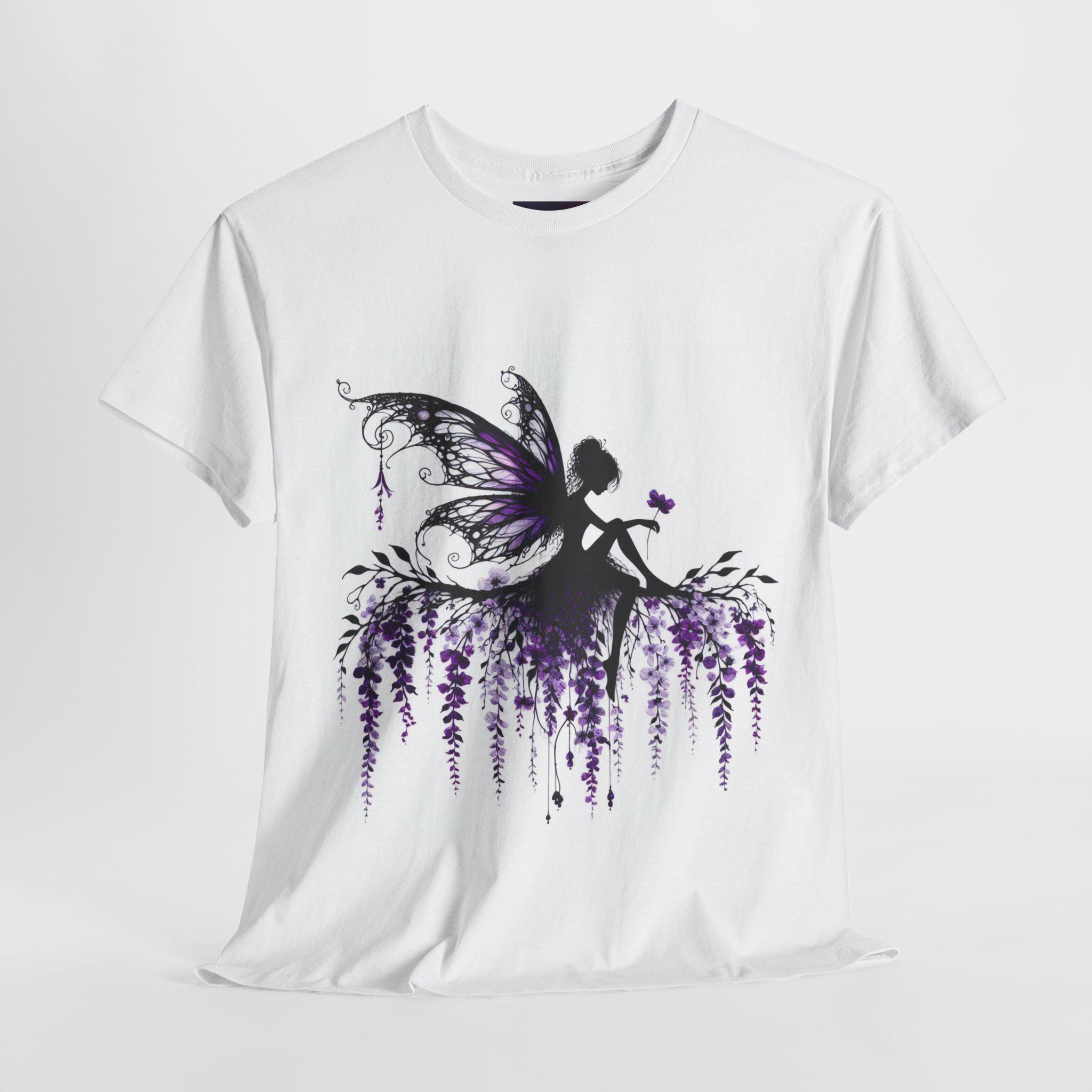 Purple Fairy T-shirt, Magical Flower Fairie Design - Etsy