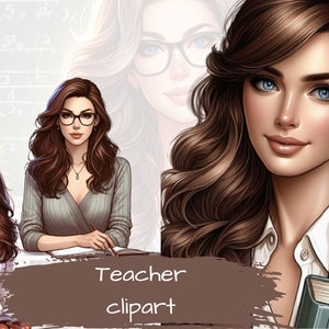 Leraar clipart, mooie leraar vrouwelijke clipart, terug naar school, school clipart, Business Casual, Teacher's Day, Office clipart