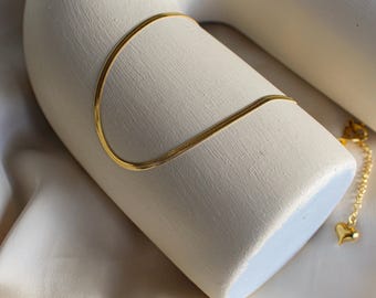 Sleek Chain I Snake Chain I Stainless Steel Chain I 18k Gold Plated Chain I Waterproof Chain I Minimalist Snake Chain Thin