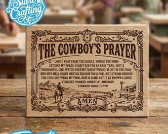 Cowboy's Prayer SVG PNG, Christian Western Laser Engraving File (Digital Download)