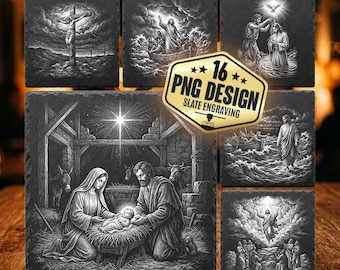 Nativity Jesus Christ Laser Engraving Files | Coaster Designs | Digital Download