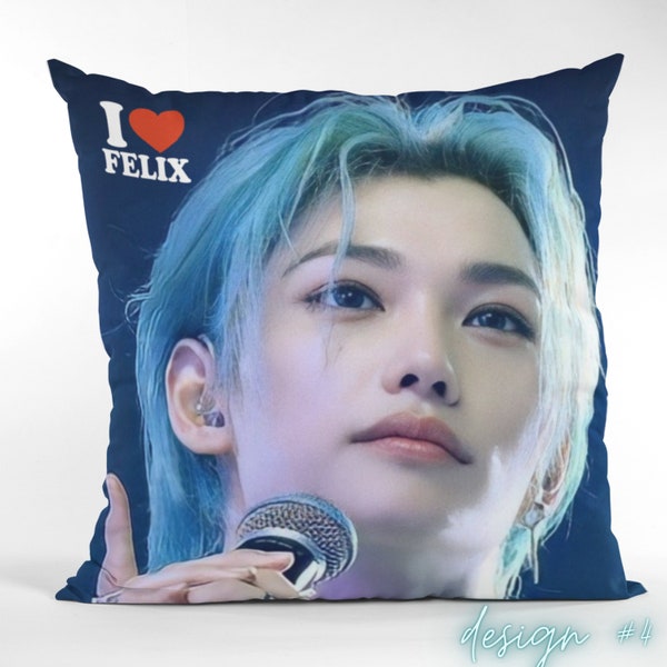 Felix Stray Kids Pillow SKZ Felix Stray Kids Pillow Cover Kpop Pillowcase Stray Kids Pillow SKZ Kpop Room Decor Stray Kids Throw Pillow Stay