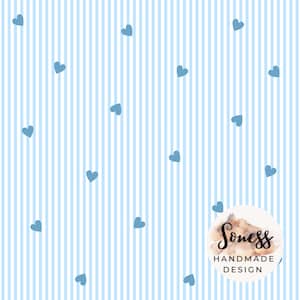 Baby Blue Hearts seamless pattern | Valentines fabric design| Baby print| scrapbook paper JPG I Fabric prints I Repeating Pattern