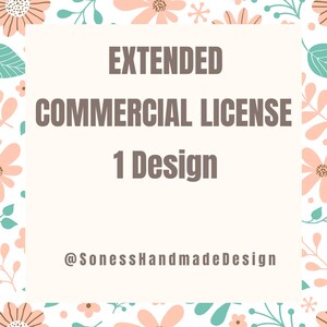 Uitgebreide commerciële licentie | 1 ontwerp | Onbeperkte verkoop | Geen POD | Naadloze patronen en digitaal gebruik