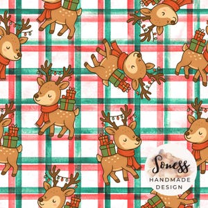 Weihnachten Rentier Musterdesign für kommerzielle Nutzung, Weihnachten nahtloses Rapportmuster, Weihnachtsmann nahtlose Datei, Rentier png