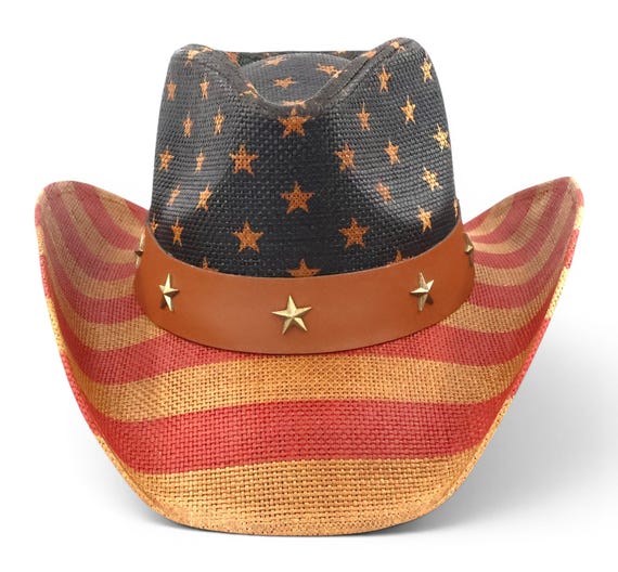 Patriotic USA Star Spangle Cowgirl Hat