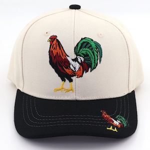One Rooster Embroidered Hat