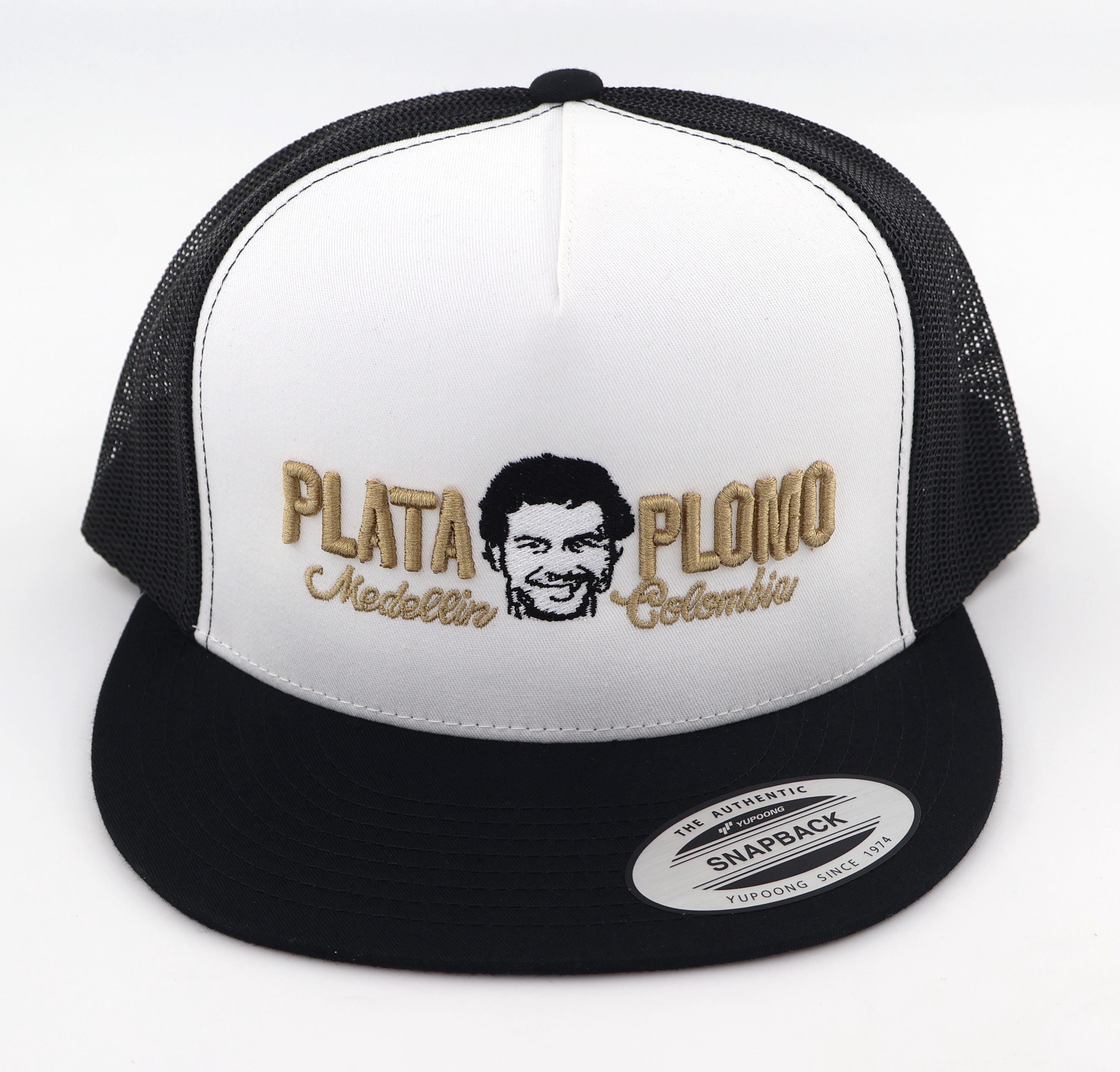 Chapeau Bob Colombia Streetwear - Blanc Et Doré - Taille Unique Mixte - Style Plata O Plomo