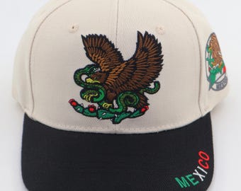 Mexican Eagle with Snake Embroidered Hat