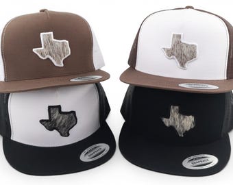 State Cowhide Embroidered Patch Hat