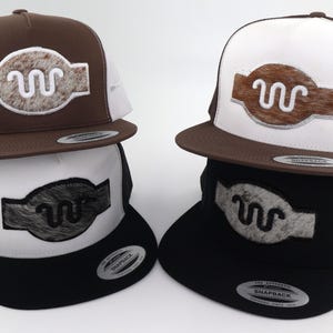 Chapeau brodé en cuir de vachette King Ranch