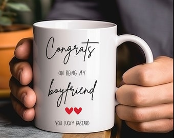 Valentines gift for boyfriend funny boyfriend mug relationship gift congrats on being mug anniversary gift birthday present gift mug novelty