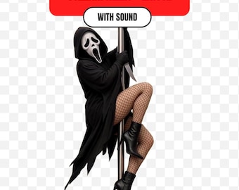Spooky Halloween Stream Alert + Emote | Funny Horror Killer Mask Pole Dance Alert with Sound | Animated Twitch Kick OBS Overlay