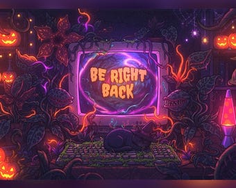 Halloween Stream Overlay | Starting Soon Be Right Back Offline Ending Soon Screens | Scary Retro movie , Twitch Kick OBS Pack