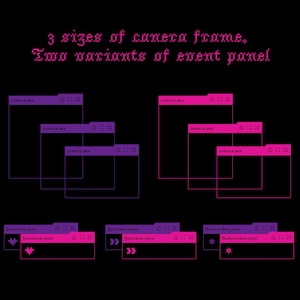 Cyberpunk Gothic Stream Overlay Pack, Pink Purple Y2K Twitch Overlay, Metal Aesthetic Dark Neon Emo Demon Starting Soon BRB Offline Scenes image 8