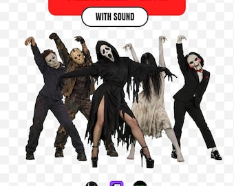 Halloween Twitch Overlay Alert + Emote with Sound | Funny Creepy Horror K-Pop Dance Stream Alert for Sub, Follow & Raid | Kick OBS Discord