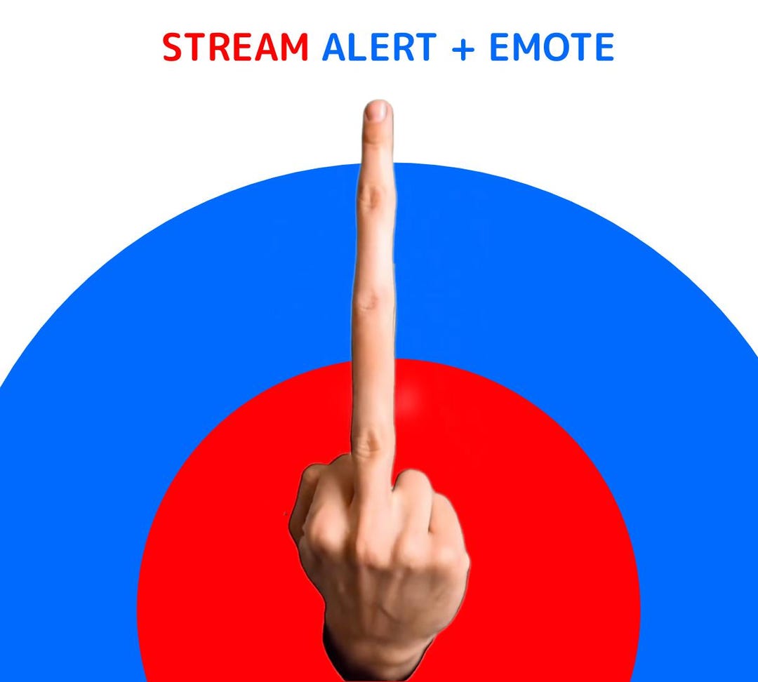 Finger Alert Animated Middle Finger Twitch Alert With Sound, Funny Long Finger ...