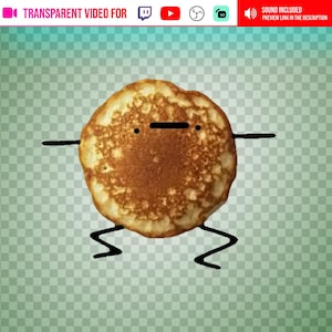Pancake Meme dance TikTok Animated Twitch Stream Alerts | I&#39;m A Pancake Funny Streaming Overlay WEBM GIF | Discord YouTube Kick OBS