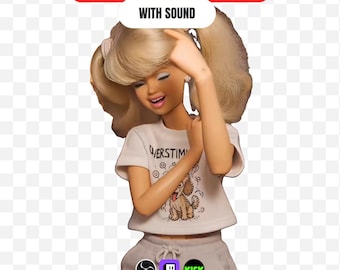Dancing Barbie Doll Stream Alert + Emote | Funny Flex Dance Animated Alert with Sound for Twitch Kick OBS | Cute AI Doll Meme