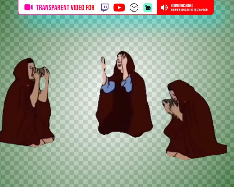 Ritual Meme TikTok Animated Twitch Stream Alerts | Funny Streaming Overlay WEBM GIF | Discord YouTube Kick StreamLab OBS Compatible image 1