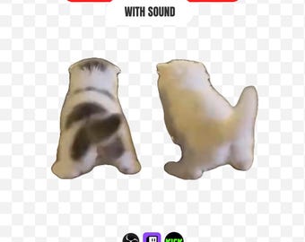 Animated Twerking Cat Stream Alert Twitch Emote Funny Kitten Butt Shake Meme Stream Overlay for Kick OBS New Follower Subscriber Sound