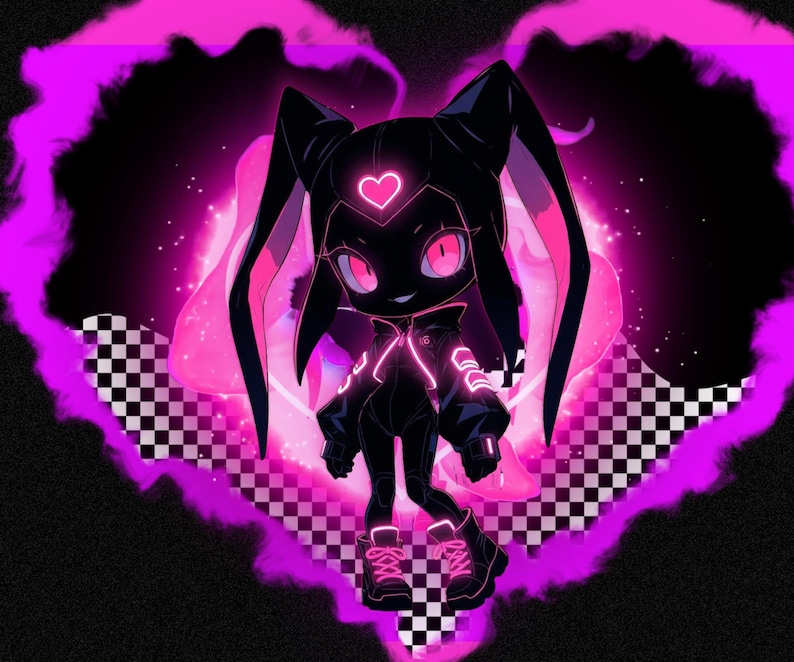 Cyberpunk Gothic Stream Overlay Pack, Pink Purple Y2K Twitch Overlay, Metal Aesthetic Dark Neon Emo Demon Starting Soon BRB Offline Scenes image 3